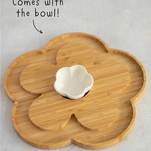 Bamboo flower shaped Charcuterie Board from Natural Life